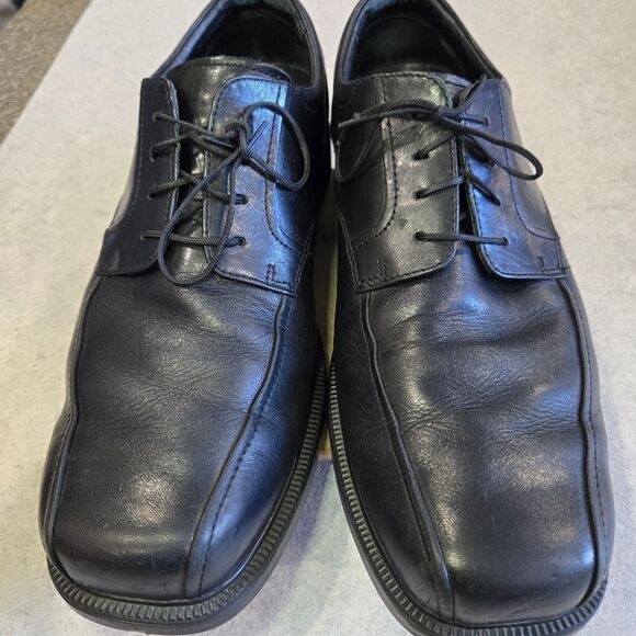 🐢 Bostonian Mens Black Leather Shoes Size 10.5W - Picture 11 of 13